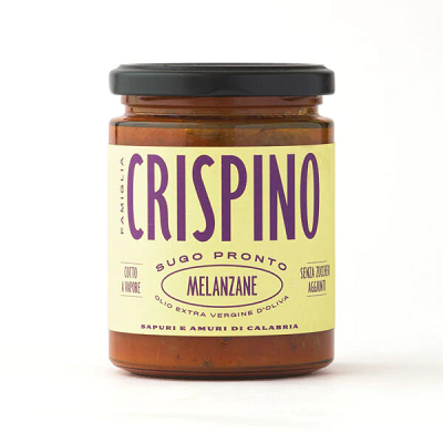 Pasta sauce with aubergines, veg – Crispino