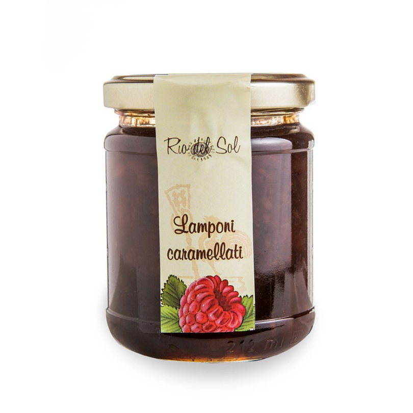 Caramelised raspberries 230 gr